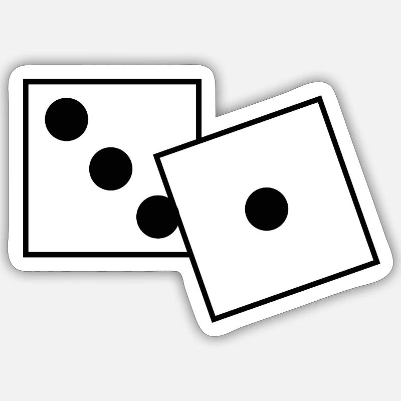 dit - Sticker taille S (10 x 10 cm) - blanc mat