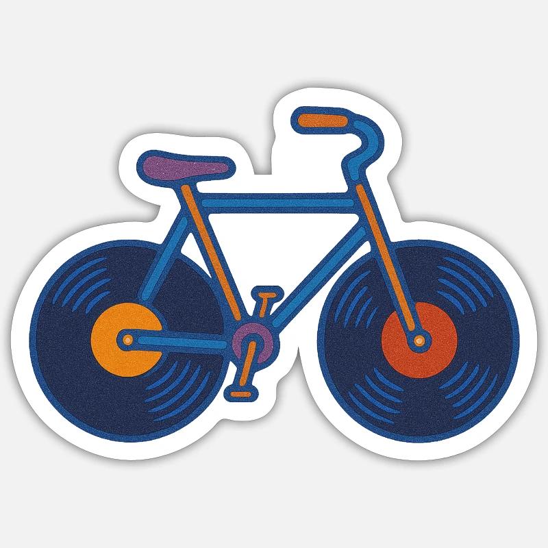 Vinyl Cycle Echo - Sticker Größe S (10 x 10 cm) - Mattweiß