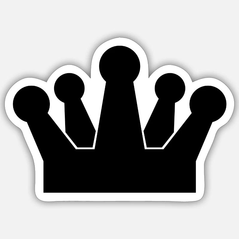 Krone - Sticker Größe S (10 x 10 cm) - Mattweiß