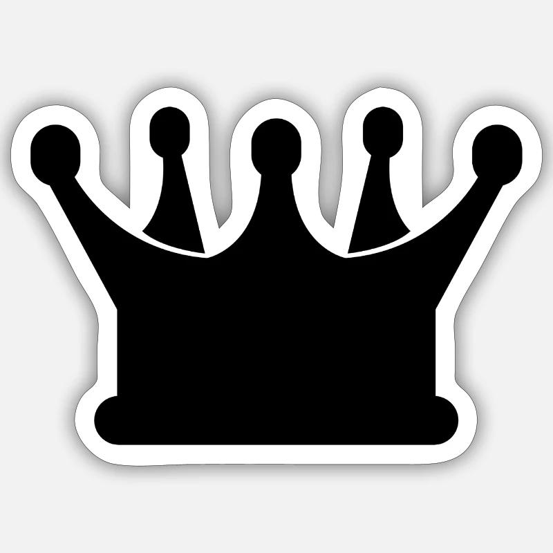 Crown - Sticker size S (10 x 10 cm) - white matte