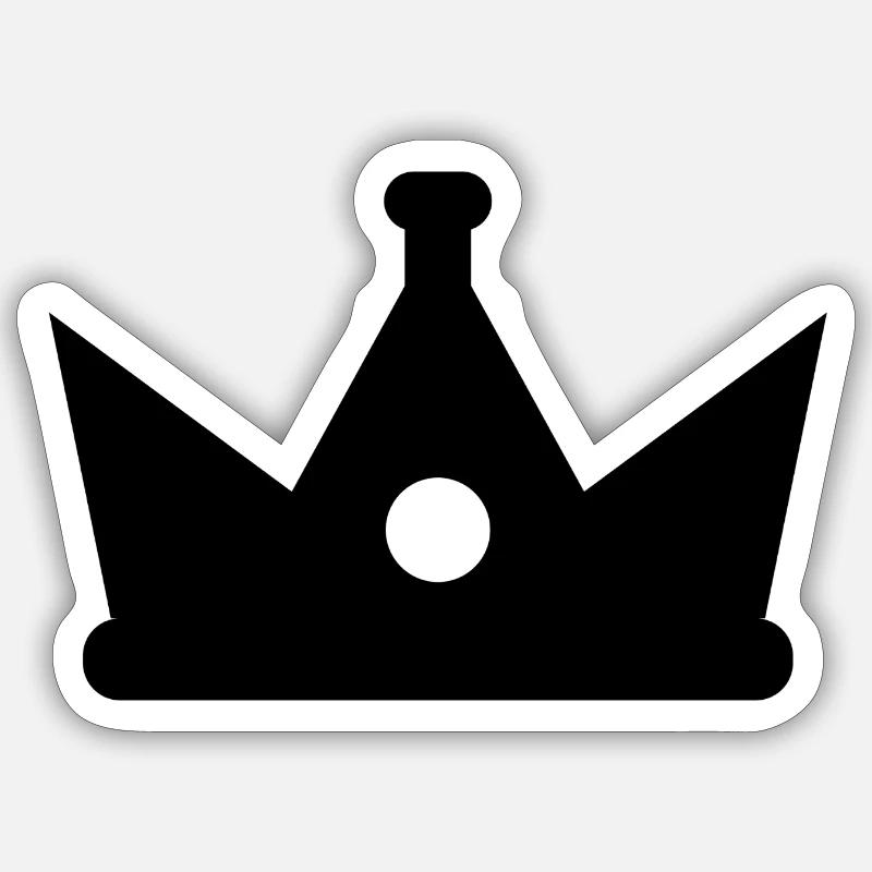 Crown - Sticker size S (10 x 10 cm) - white matte