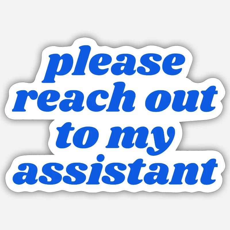 Merci de contacter mon assistant - Sticker taille S (10 x 10 cm) - blanc mat