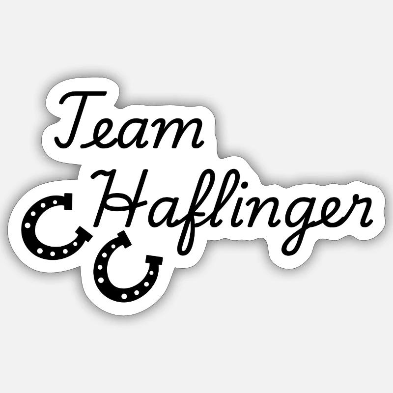 Team Haflinger - Sticker Größe S (10 x 10 cm) - Mattweiß