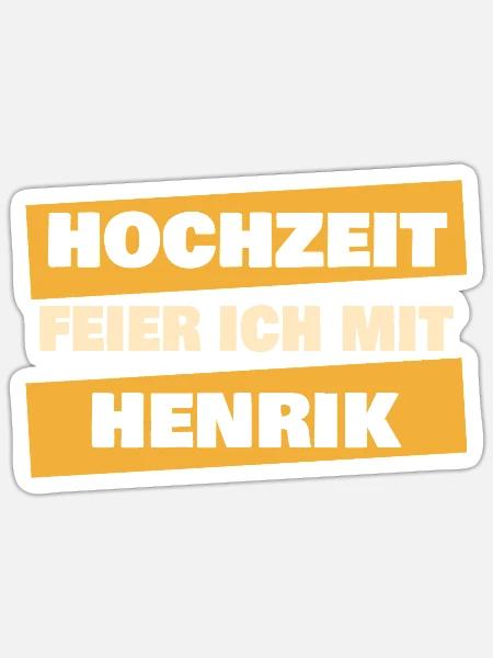 Geschenk für Henrik - Sticker Größe S (10 x 10 cm) - Mattweiß