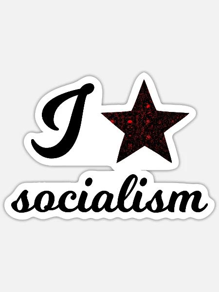 Der Sozialismus - Sticker Größe S (10 x 10 cm) - Mattweiß