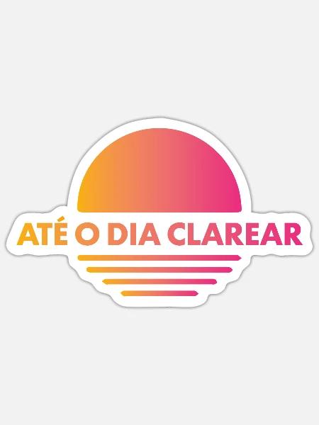 Ate o dia clarear – Forro bis zum Morgengrauen - Sticker Größe S (10 x 10 cm) - Mattweiß