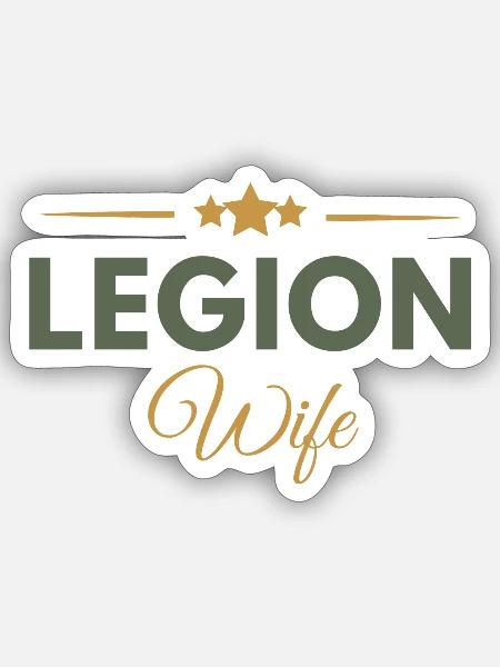 Legion-Ehefrau - Sticker Größe S (10 x 10 cm) - Mattweiß