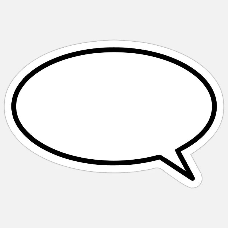 Speech Bubble (Round) - Sticker size S (10 x 10 cm) - white matte