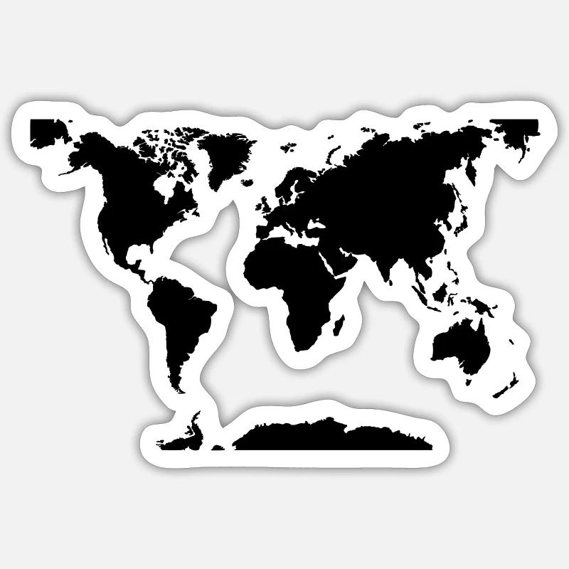 World map Sticker size S (10 x 10 cm)