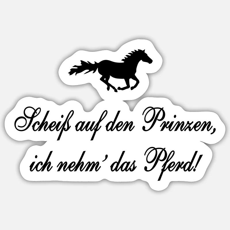 Scheiß auf den Prinzen - Vector Edition - Sticker Größe S (10 x 10 cm) - Mattweiß