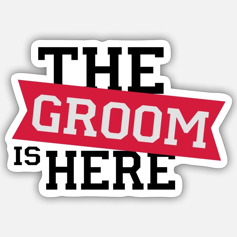 Junggesellenabschied - Sticker Größe S (10 x 10 cm) - Mattweiß