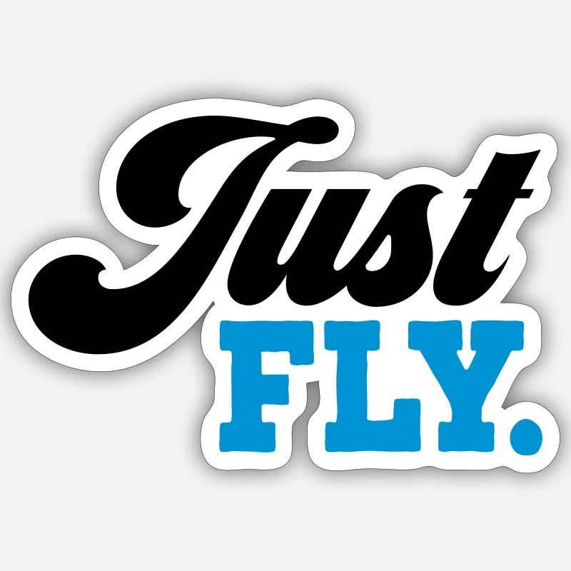 fliegen - Sticker taille S (10 x 10 cm) - blanc mat