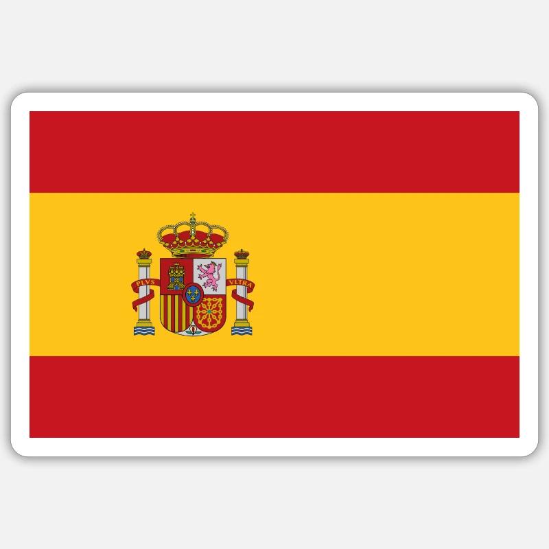 Espagne - Sticker taille S (10 x 10 cm) - blanc mat