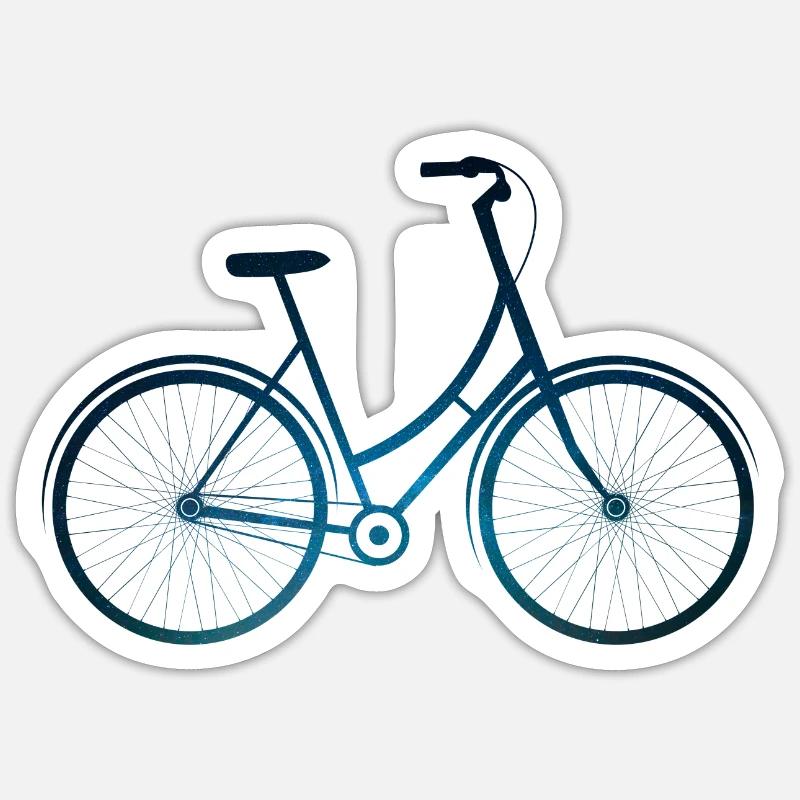 Bicycle - Sticker size S (10 x 10 cm) - white matte