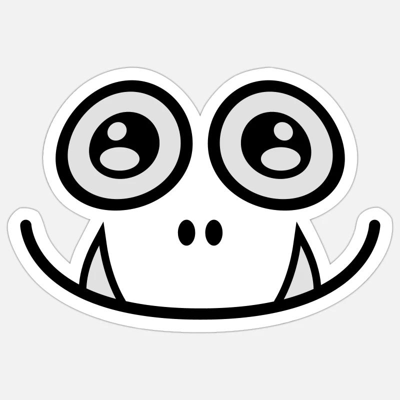 Süsses Monster - Sticker Größe S (10 x 10 cm) - Mattweiß