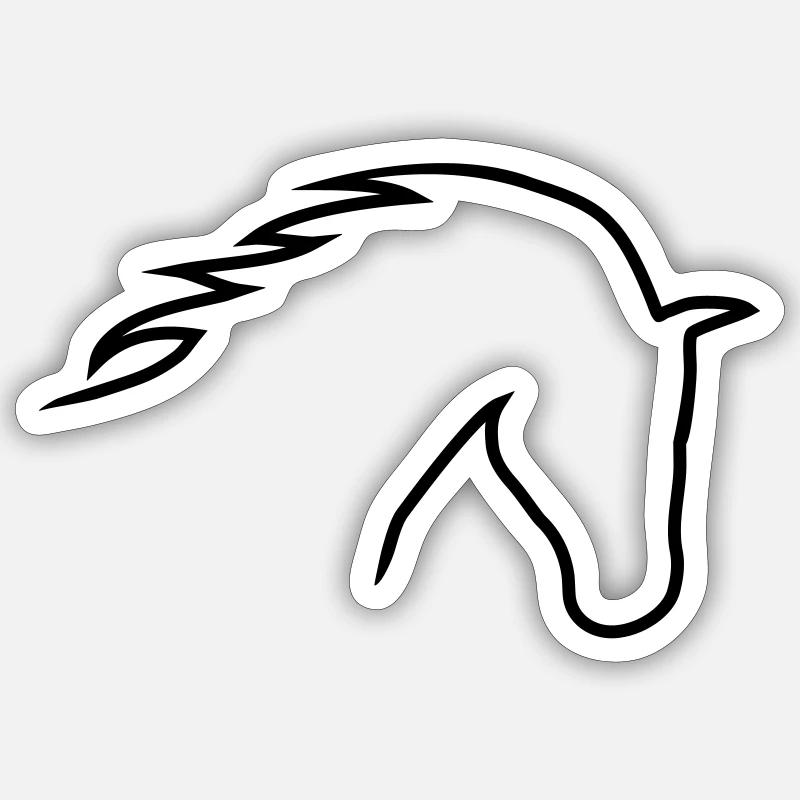 Horsehead - Sticker size S (10 x 10 cm) - white matte