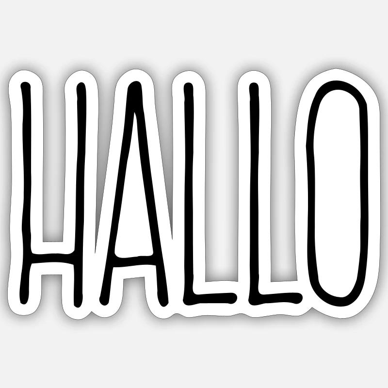 Hallo Sticker Größe S (10 x 10 cm)