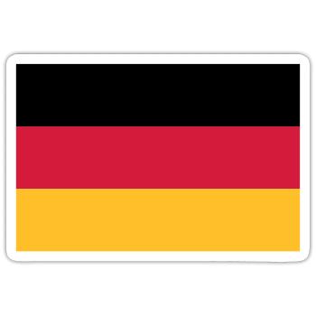 Germany flag - Sticker size S (10 x 10 cm) - white matte - Front