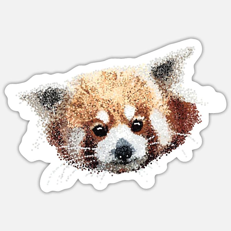Panda - Sticker Größe S (10 x 10 cm) - Mattweiß