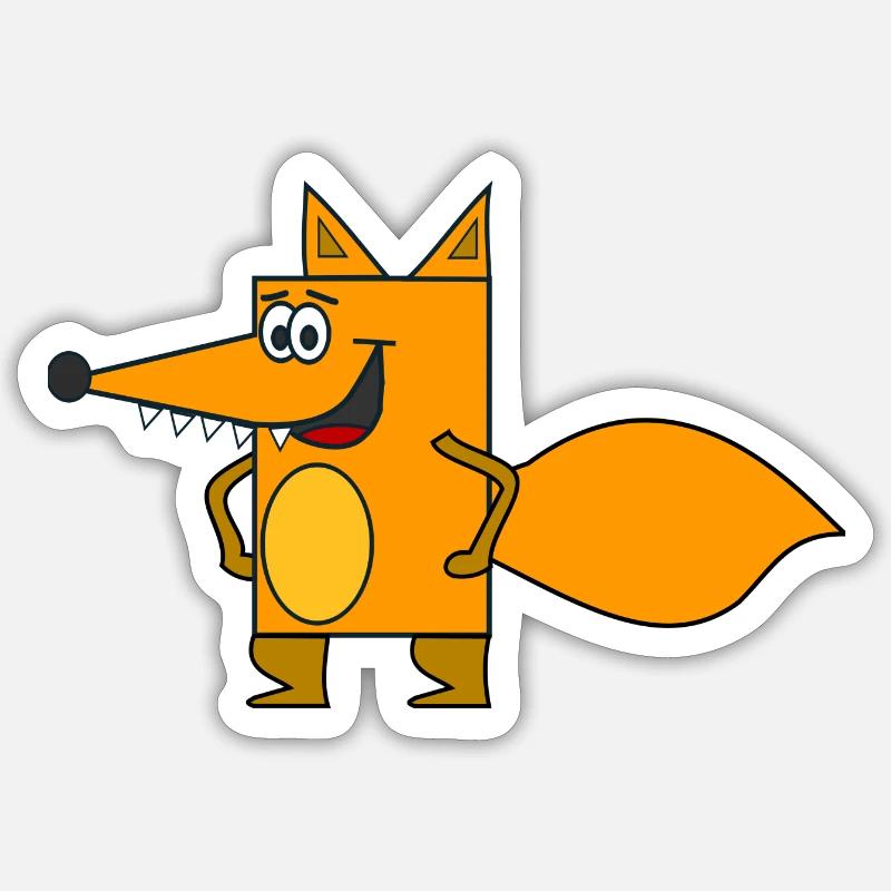 fuchs68 renard arctique - Sticker taille S (10 x 10 cm) - blanc mat