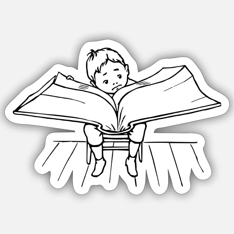 Buch Sticker Größe S (10 x 10 cm)