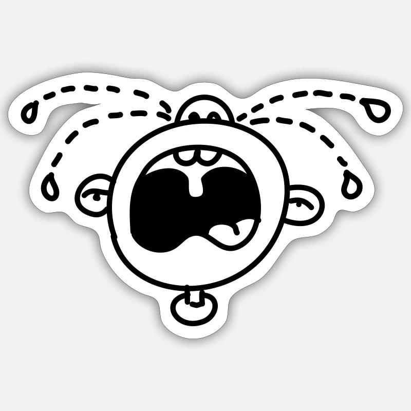 Heulboje - Sticker taille S (10 x 10 cm) - blanc mat