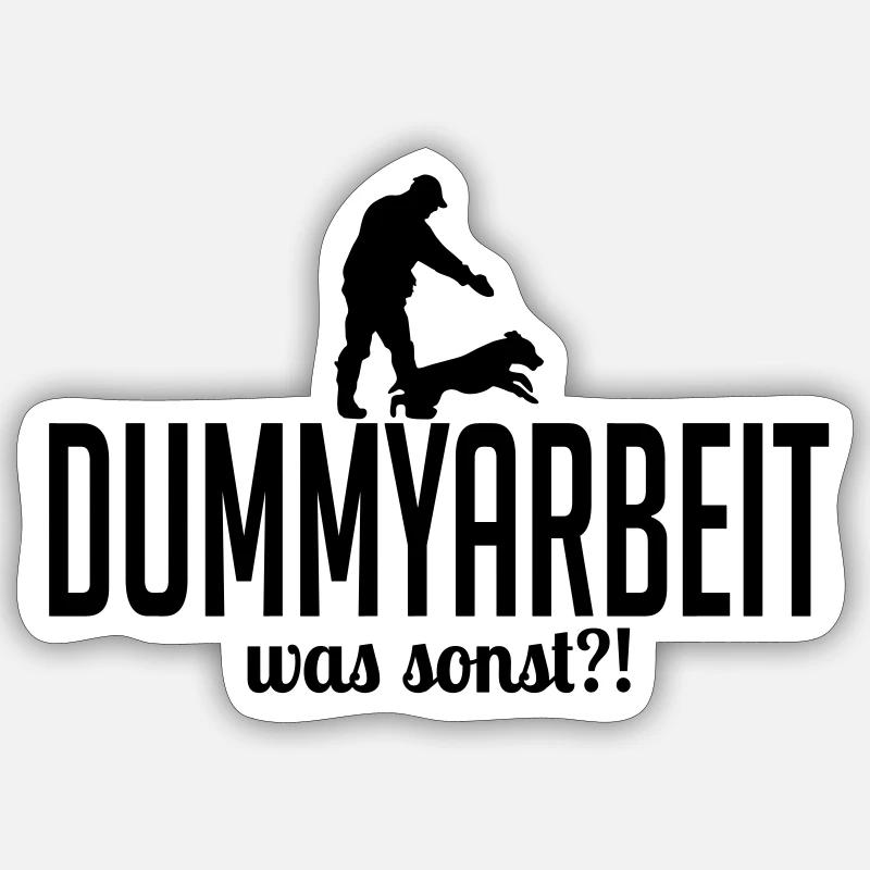 DUMMYARBEIT was sonst - Sticker Größe S (10 x 10 cm) - Mattweiß
