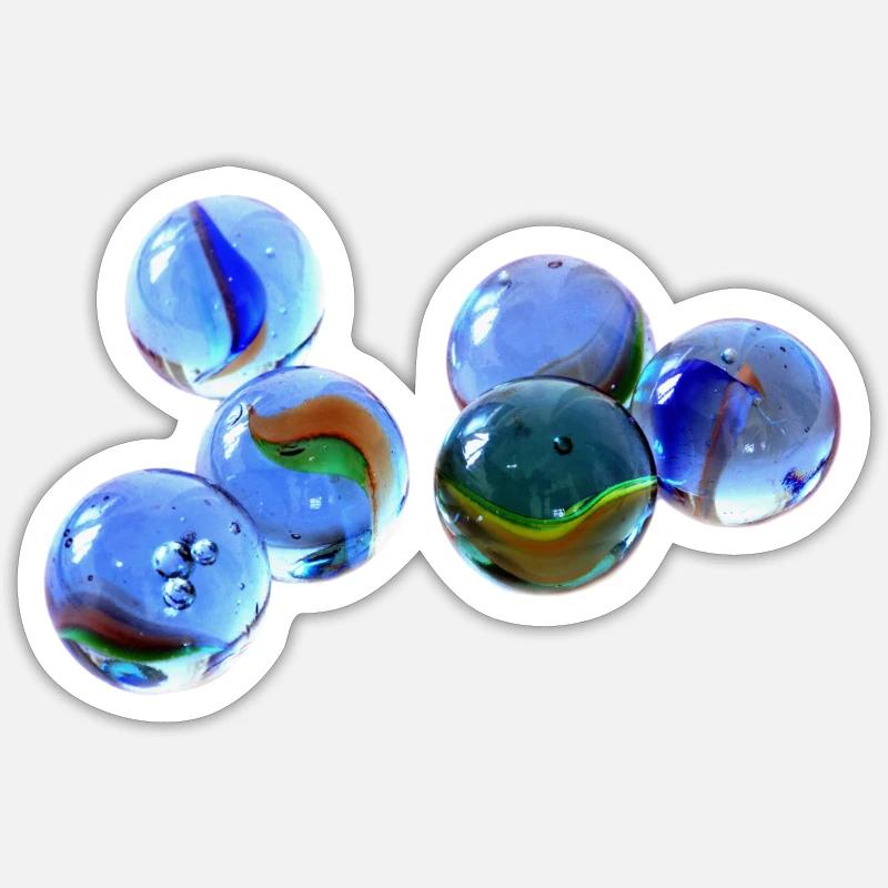 Glasperlen - Sticker Größe S (10 x 10 cm) - Mattweiß