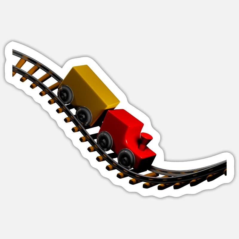 Toy train - Sticker taille S (10 x 10 cm) - blanc mat
