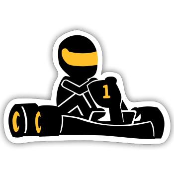 Kart - Sticker taille S (10 x 10 cm) - blanc mat - Devant