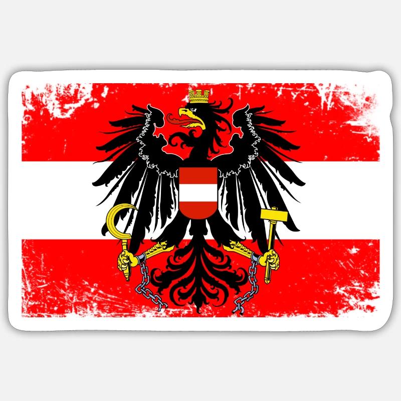 Austria Sticker Größe S (10 x 10 cm)