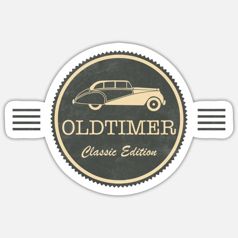 Oldtimer Auto Sticker Größe S (10 x 10 cm)
