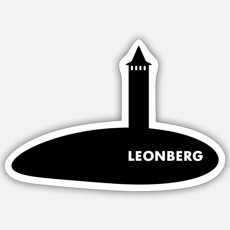 Leonberg - Sticker Größe S (10 x 10 cm) - Mattweiß