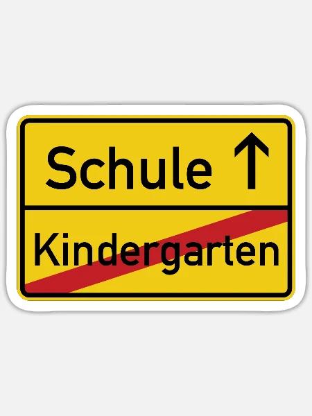 Schule Einschulung Kindergarten Schulanfänger - Sticker Größe S (10 x 10 cm) - Mattweiß