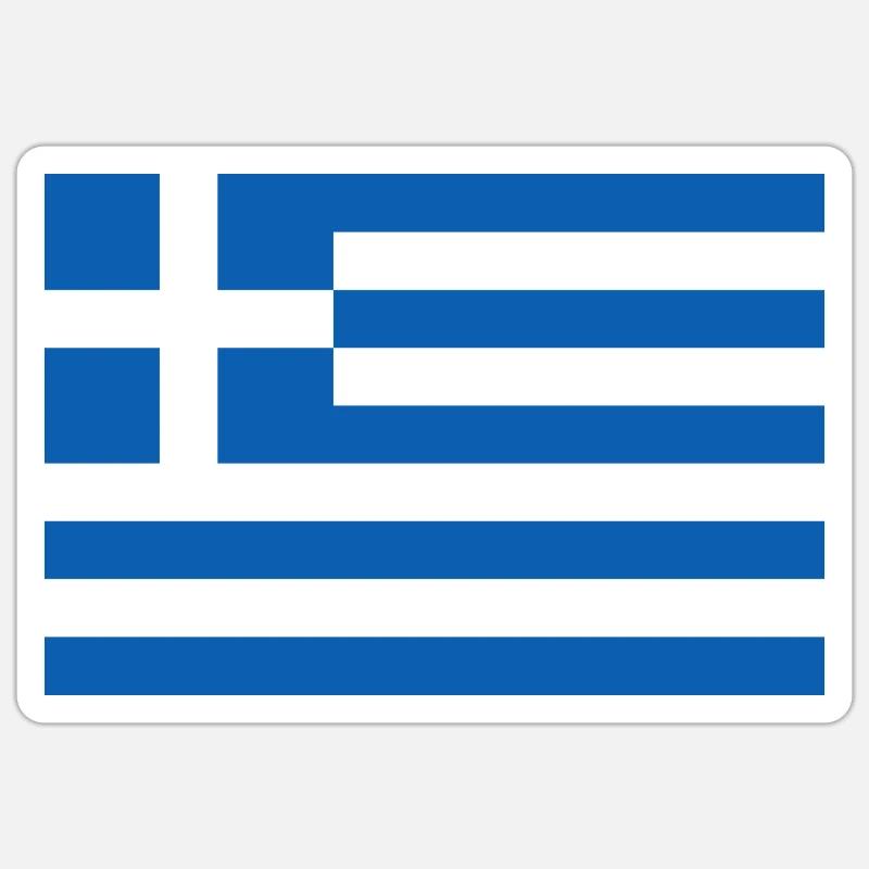 Grèce Drapeau Sticker taille S (10 x 10 cm)