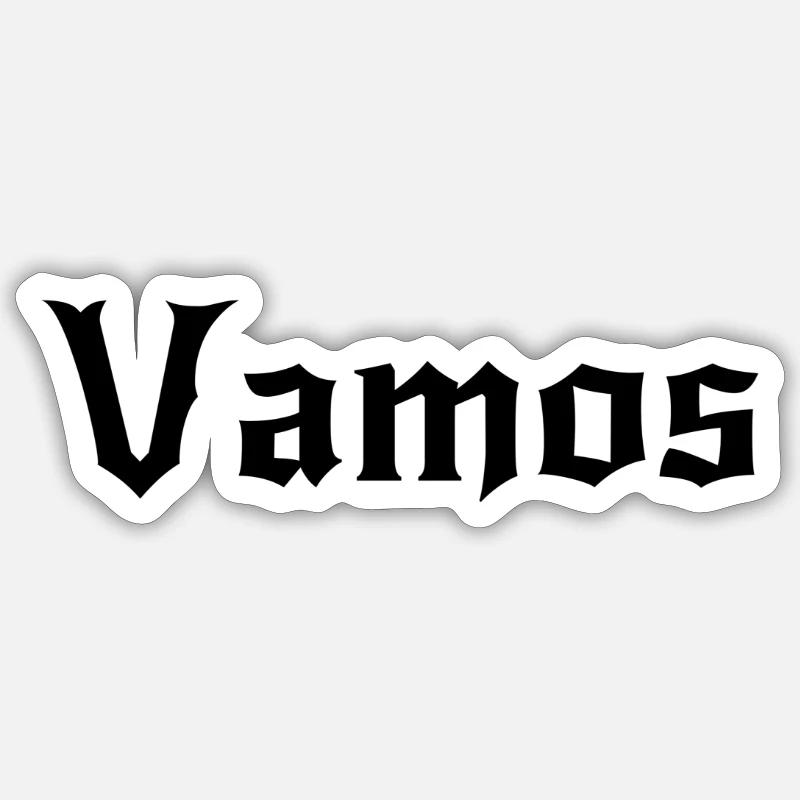 Vamos - Sticker Größe S (10 x 10 cm) - Mattweiß