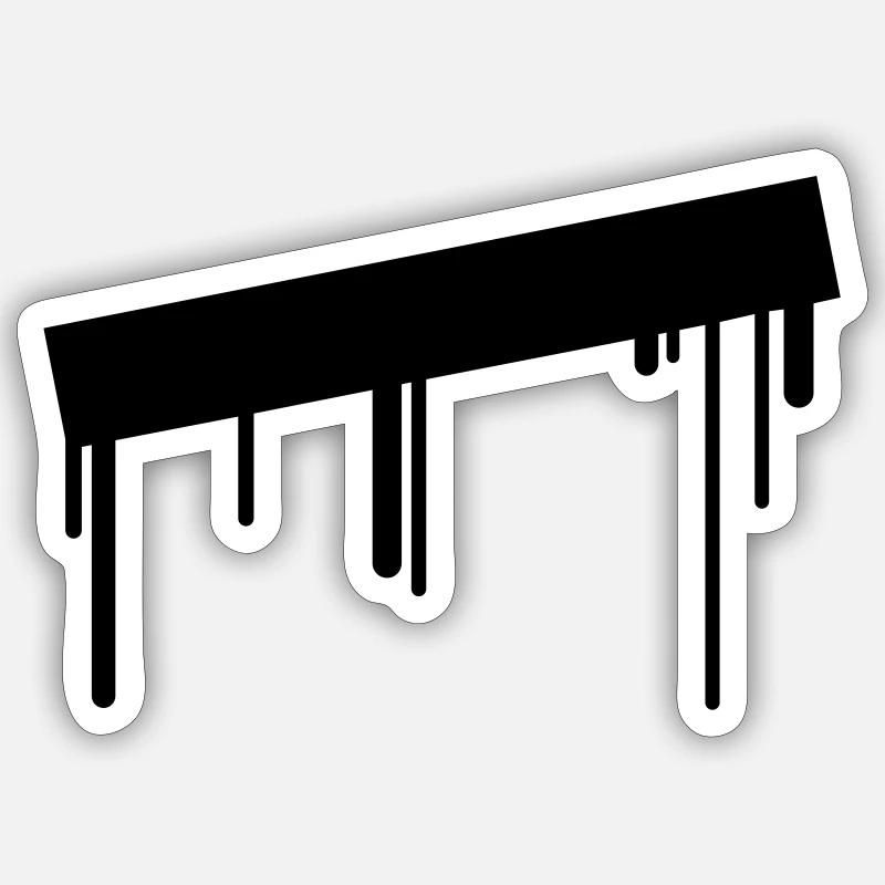 empty_graffiti_frame - Sticker taille S (10 x 10 cm) - blanc mat