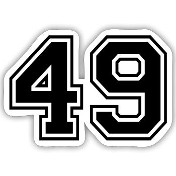 49 - Sticker size S (10 x 10 cm) - white matte - Front