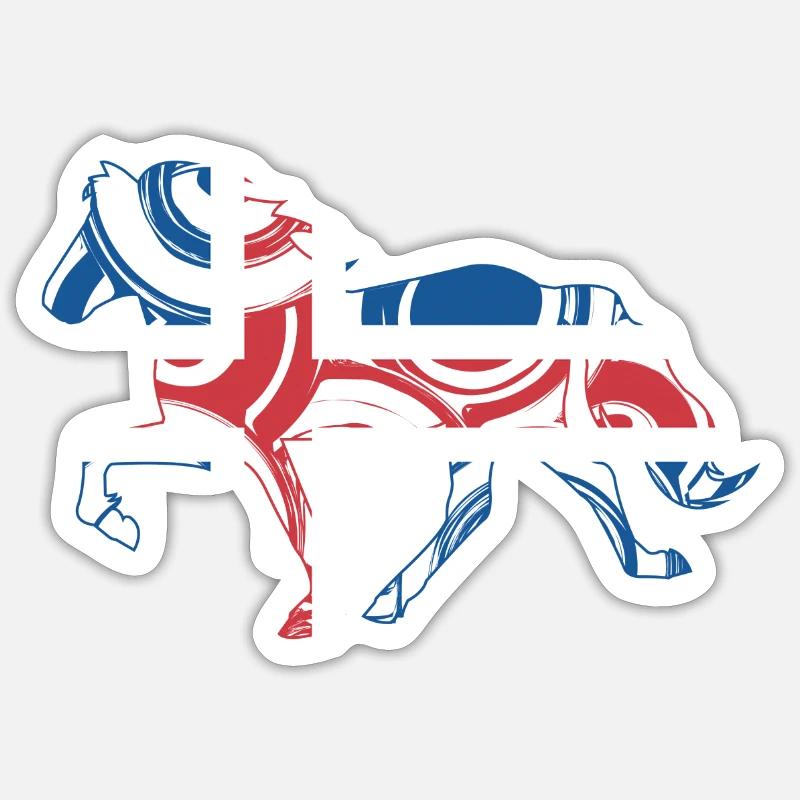 Tölltende Isländer mit isländischer Flagge - Sticker Größe S (10 x 10 cm) - Mattweiß