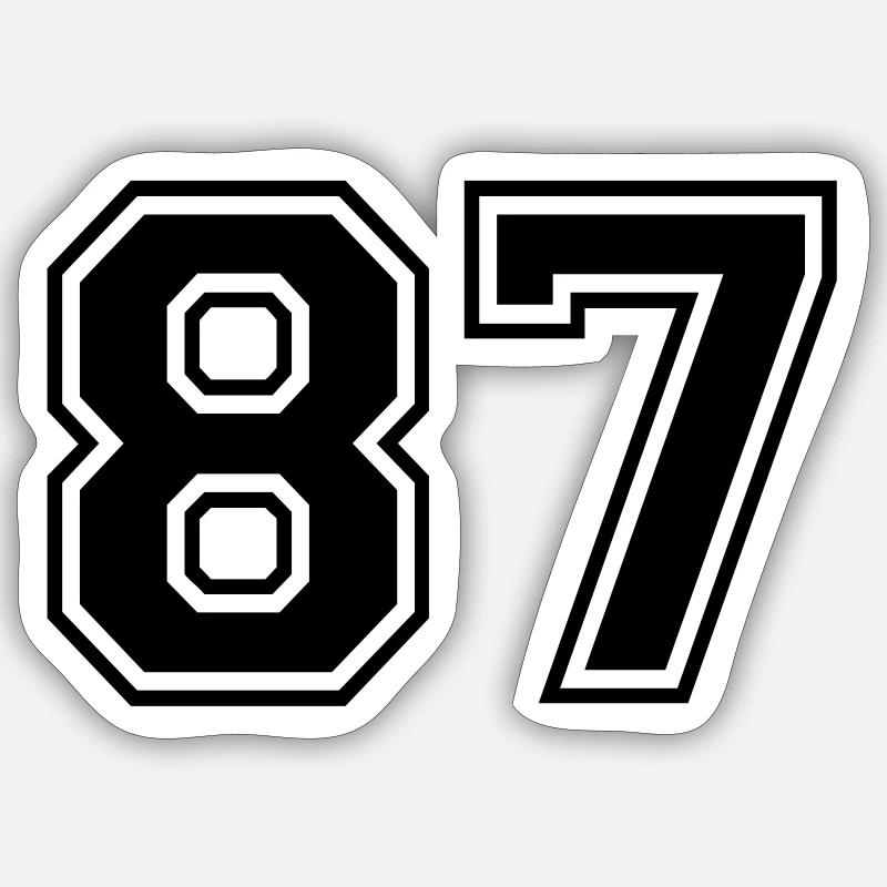 87 - Sticker size S (10 x 10 cm) - white matte