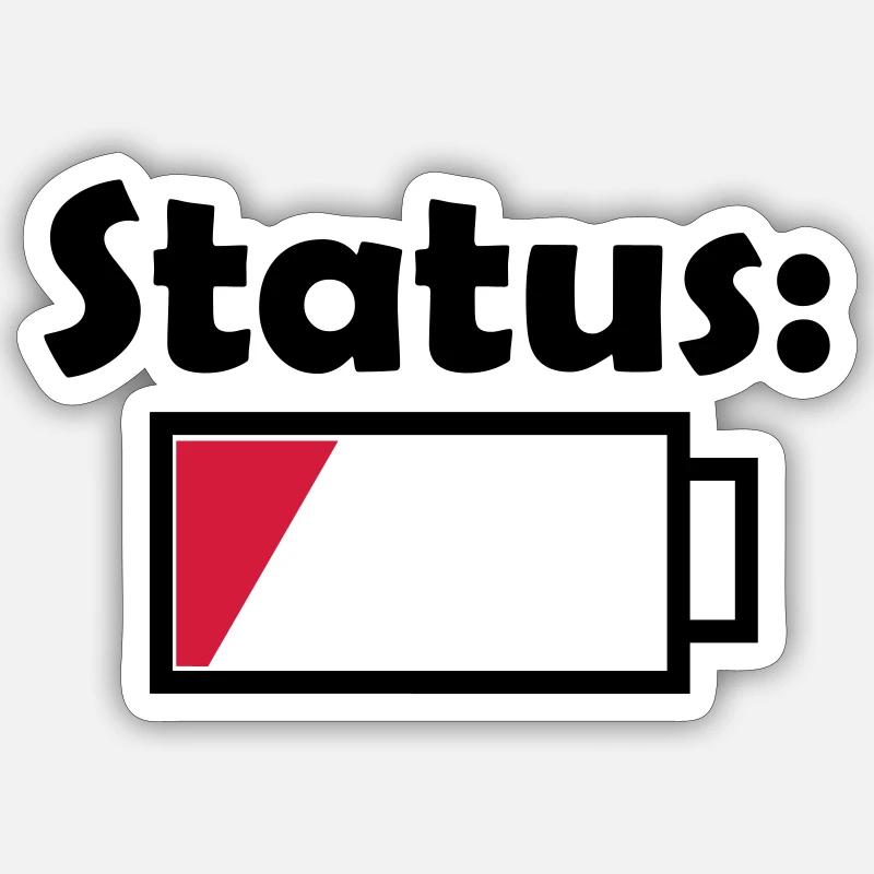 Battery status empty Sticker size S (10 x 10 cm)