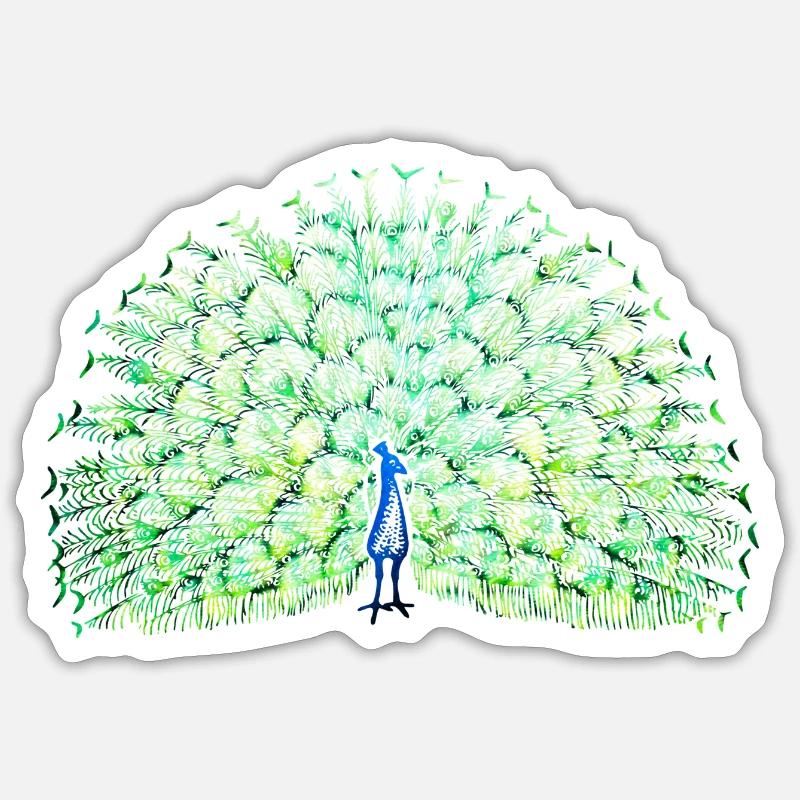 peacock Sticker size S (10 x 10 cm)