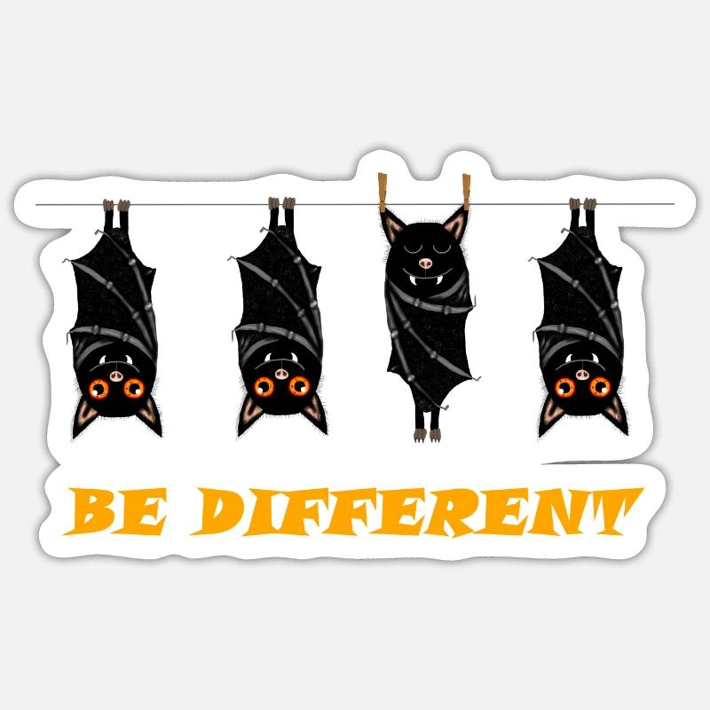 ÊTRE DIFFÉRENT - Sticker taille S (10 x 10 cm) - blanc mat