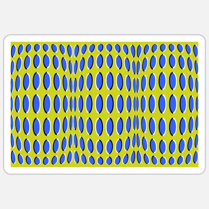 Illusions d’optique - Sticker taille S (10 x 10 cm) - blanc mat