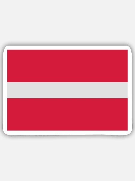 Lettland - Sticker Größe S (10 x 10 cm) - Mattweiß