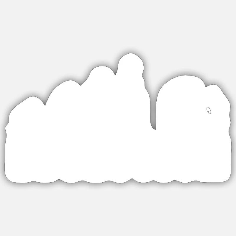EVOLUTION KOTZE Geschenk - Sticker Größe S (10 x 10 cm) - Mattweiß