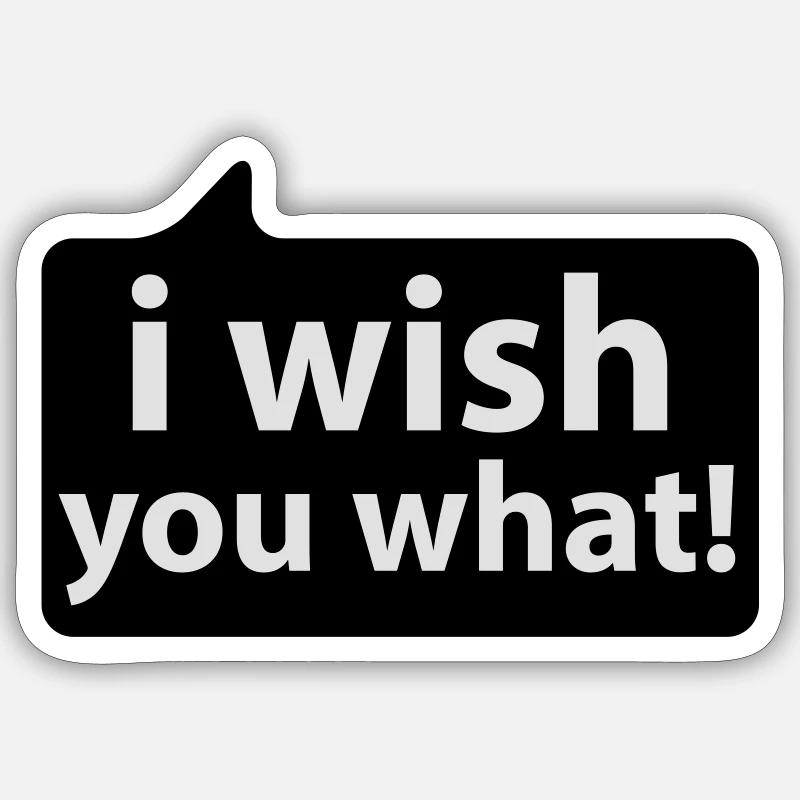 Ich wünsche Dir was - Sticker Größe S (10 x 10 cm) - Mattweiß
