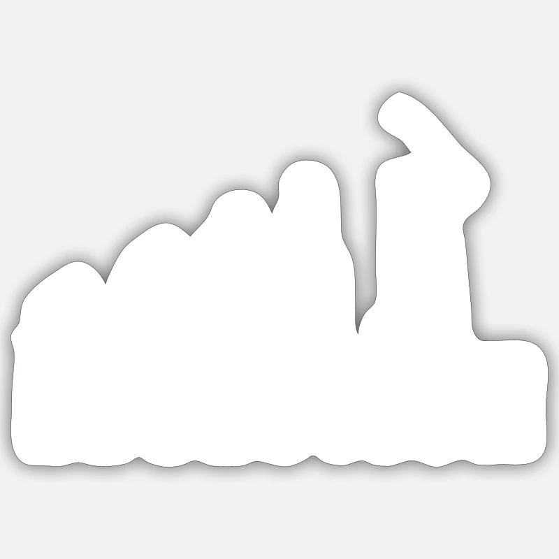Cadeau de club de golf de golfeur EVOLUTION GOLF - Sticker taille S (10 x 10 cm) - blanc mat