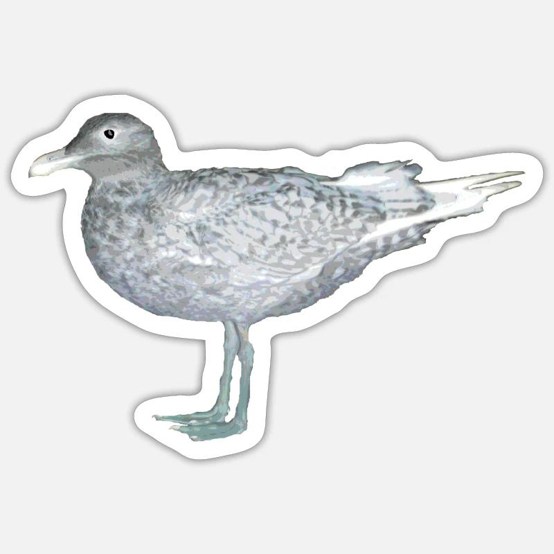 moewe - Sticker Größe S (10 x 10 cm) - Mattweiß