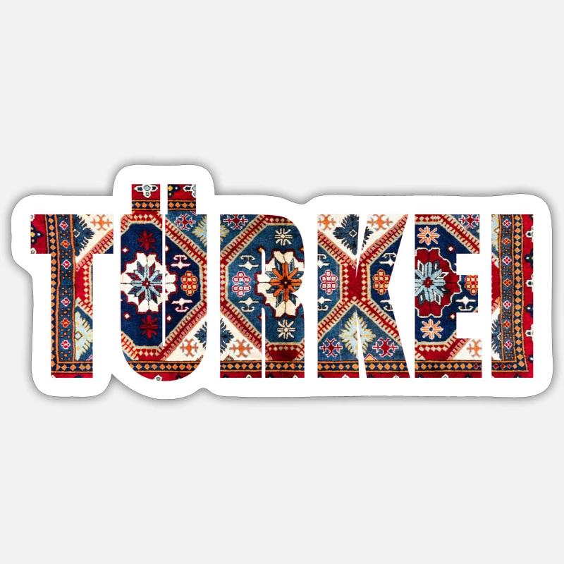 turkey carpet - Sticker size S (10 x 10 cm) - white matte